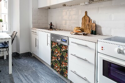 Vaatwasser Panel Cover rode bloemen