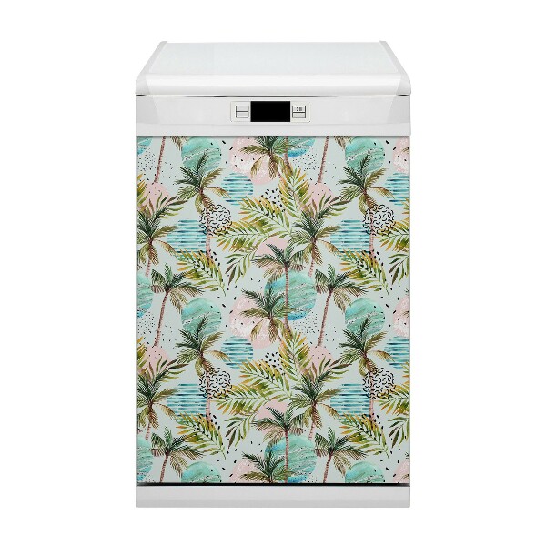 Magnetische Vaatwasser Deur Cover Hawaii Palms
