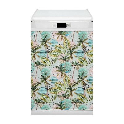 Magnetische Vaatwasser Deur Cover Hawaii Palms