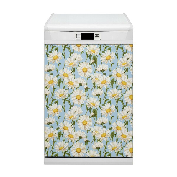 Magnetische Vaatwasser Deur Cover Kamille bloemen