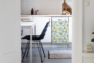 Magnetische Vaatwasser Deur Cover Kamille bloemen