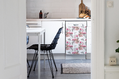Decoratieve vaatwassermagneet Flamingos