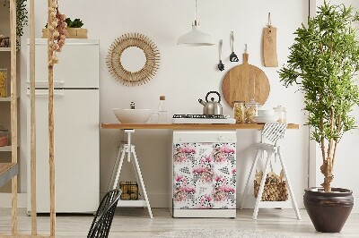 Decoratieve vaatwassermagneet Flamingos
