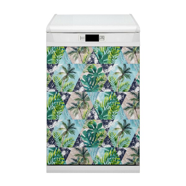 Magnetische Vaatwasser Panel Skin Cover Tropisch mozaïek