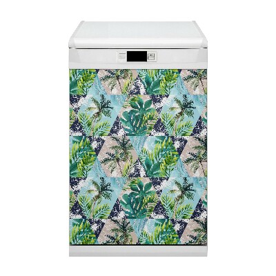 Magnetische Vaatwasser Panel Skin Cover Tropisch mozaïek
