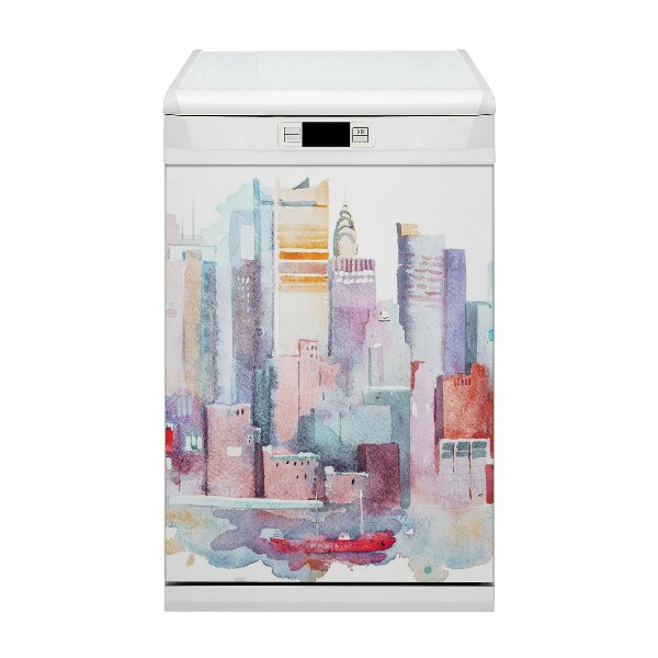 Vaatwasser Panel Cover Stad bij het water