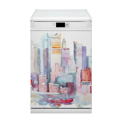 Vaatwasser Panel Cover Stad bij het water