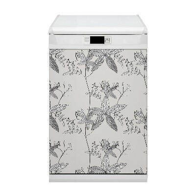Vaatwasser Panel Cover Doodle -bloemen