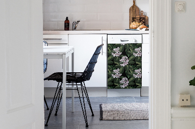 Magnetische Vaatwasser Deur Cover Exotische bloemen