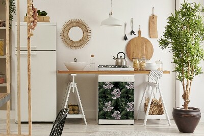 Magnetische Vaatwasser Deur Cover Exotische bloemen