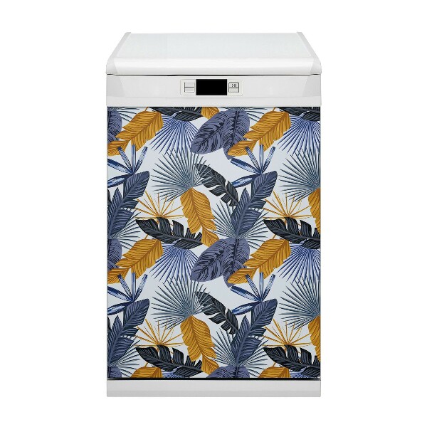 Magnetische Vaatwasser Deur Cover Palm bladeren