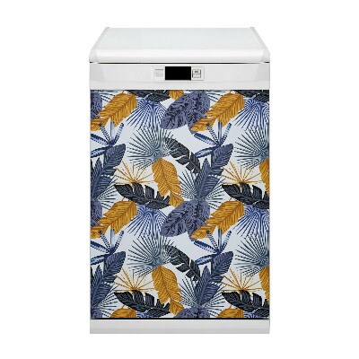 Magnetische Vaatwasser Deur Cover Palm bladeren