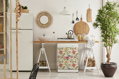 Decoratieve vaatwassermagneet Bloemen en vogels