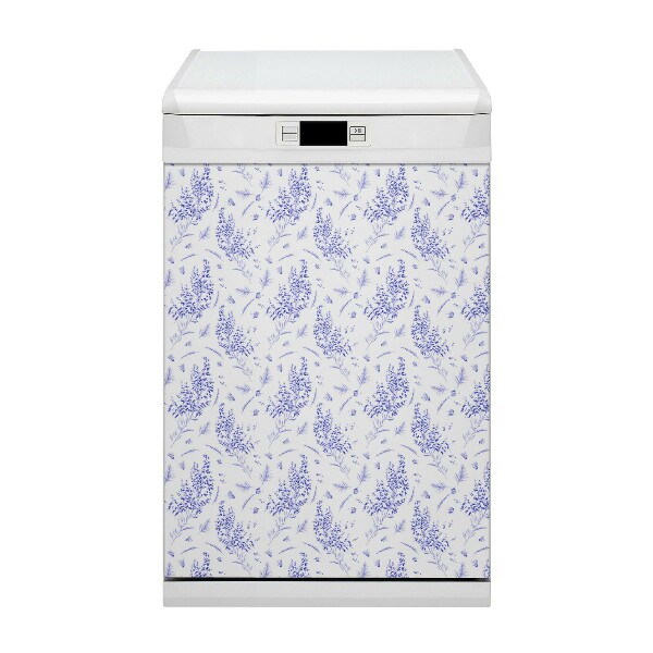 Magnetische Vaatwasser Deur Cover Lavendel waterverf