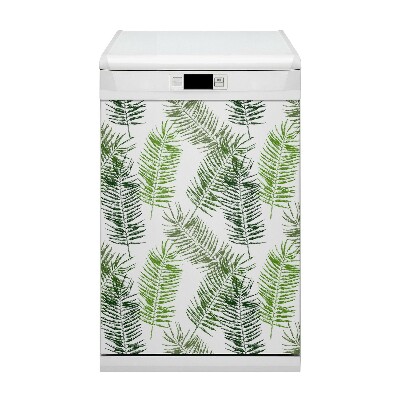 Magnetische Vaatwasser Panel Skin Cover Palm bladeren