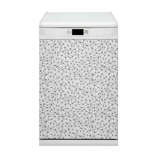 Magnetische Vaatwasser Panel Skin Cover Driehoeken van stippen