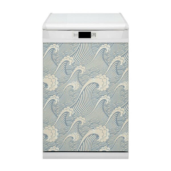 Magnetische Vaatwasser Panel Skin Cover oceaangolven