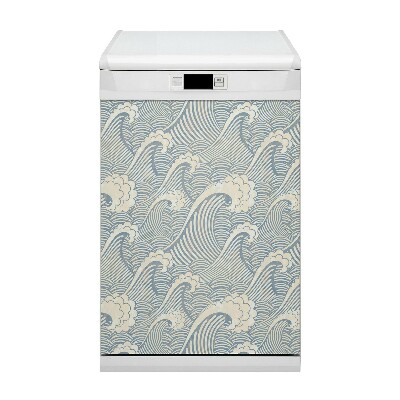 Magnetische Vaatwasser Panel Skin Cover oceaangolven