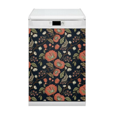 Vaatwasser magneet Retro bloemen