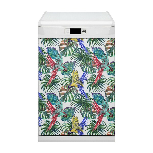 Magnetische Vaatwasser Deur Cover Papegaai