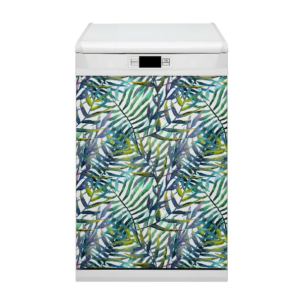 Magnetische Vaatwasser Deur Cover Exotische bladeren
