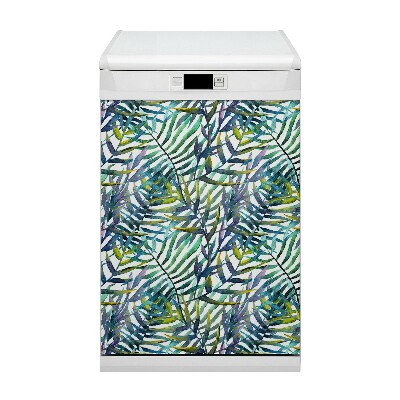 Magnetische Vaatwasser Deur Cover Exotische bladeren