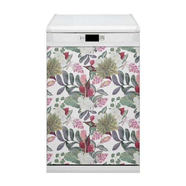 Vaatwasser Panel Cover Kleurrijke bloemen