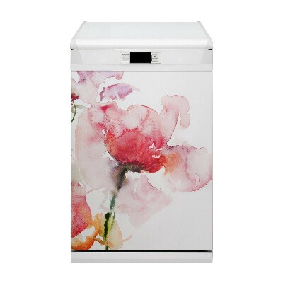 Vaatwasser magneet Waterverfbloemen