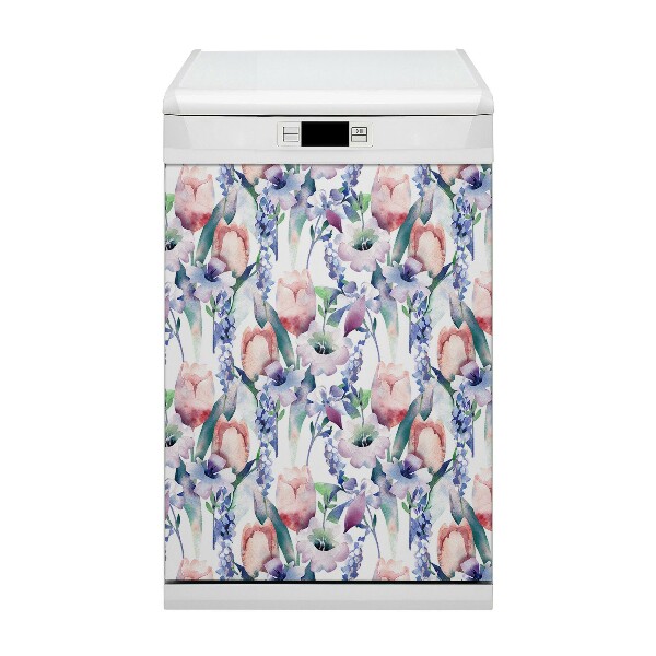 Magnetische Vaatwasser Panel Skin Cover Lenteboeket