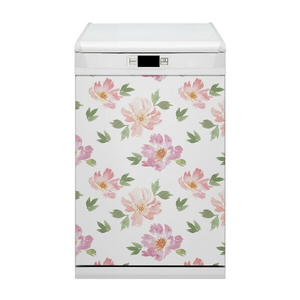 Magnetische Vaatwasser Deur Cover Waterverfbloemen