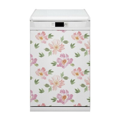 Magnetische Vaatwasser Deur Cover Waterverfbloemen