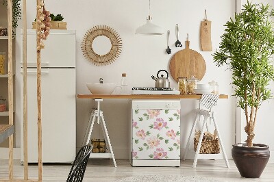 Magnetische Vaatwasser Deur Cover Waterverfbloemen