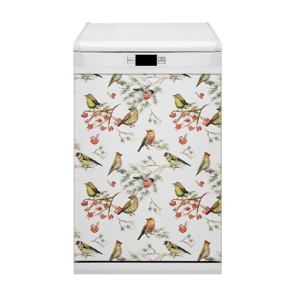 Magnetische Vaatwasser Panel Skin Cover Vogels op de tak