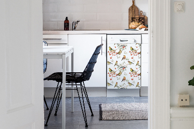 Magnetische Vaatwasser Panel Skin Cover Vogels op de tak