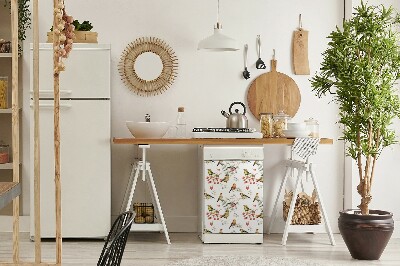 Magnetische Vaatwasser Panel Skin Cover Vogels op de tak
