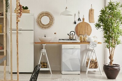 Magnetische Vaatwasser Panel Skin Cover Witte abstractie