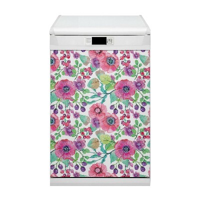 Vaatwasser magneet Bloemen en bessen