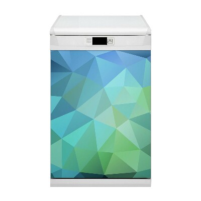 Magnetische Vaatwasser Panel Skin Cover Blauwe abstractie