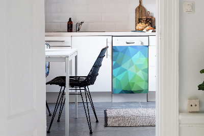 Magnetische Vaatwasser Panel Skin Cover Blauwe abstractie