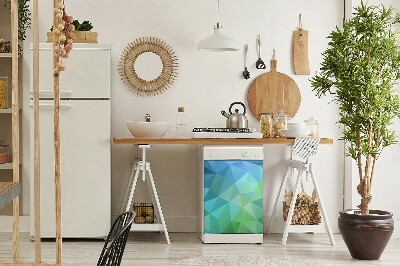 Magnetische Vaatwasser Panel Skin Cover Blauwe abstractie