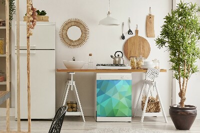 Magnetische Vaatwasser Panel Skin Cover Blauwe abstractie
