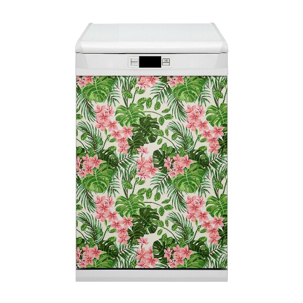 Magnetische Vaatwasser Deur Cover Hawaii -bloemen