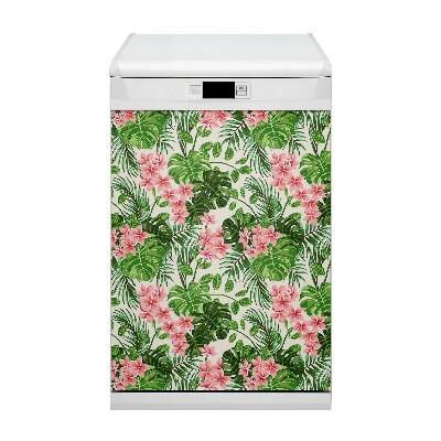 Magnetische Vaatwasser Deur Cover Hawaii -bloemen