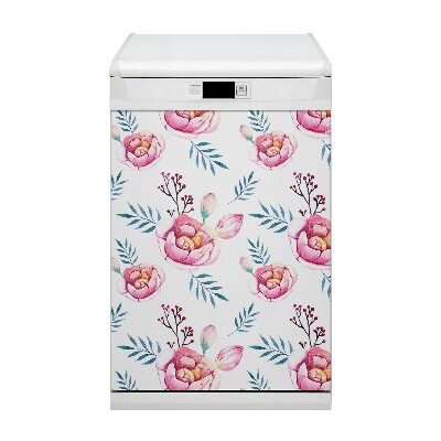 Magnetische Vaatwasser Deur Cover Bloemen