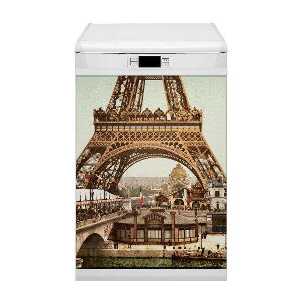 Magnetische Vaatwasser Deur Cover Eiffel retro toren