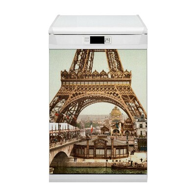 Magnetische Vaatwasser Deur Cover Eiffel retro toren