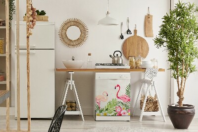 Vaatwasser magneet Twee flamingo's