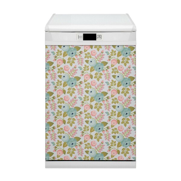 Magnetische Vaatwasser Panel Skin Cover Lente bloemen