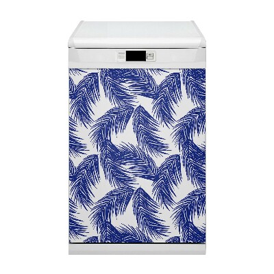 Magnetische Vaatwasser Panel Skin Cover Marineblauw blad