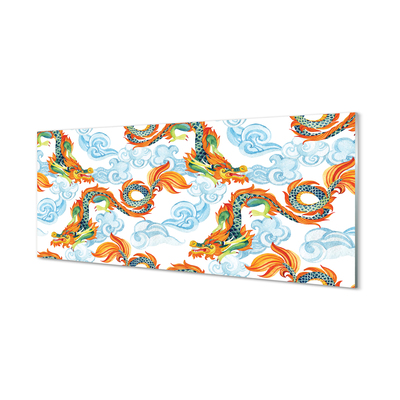 Foto in plexiglas Japanse kleurrijke draken
